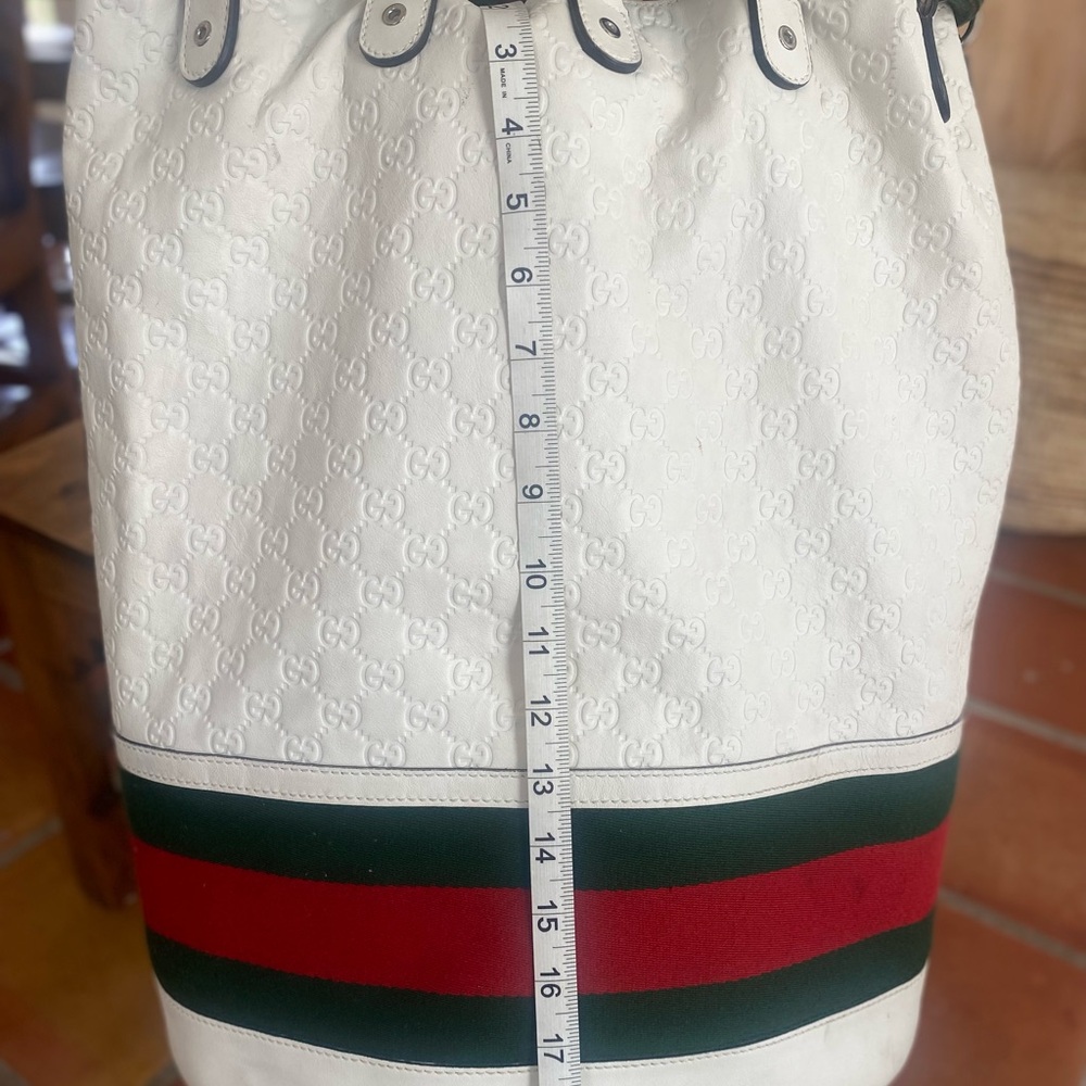 Gucci Riva Aquariva Yacht Bag with Red and Green Stripes - Picture 3 of 16